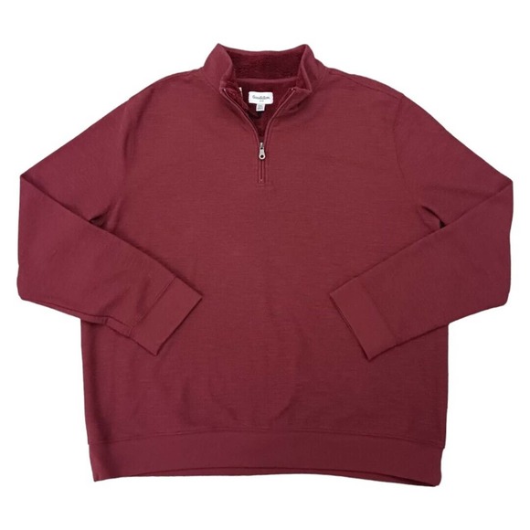 Goodfellow & Co Sweater Pullover XXL Men's 1/4 Zip Burgundy Red Long Sleeves New - Picture 1 of 6
